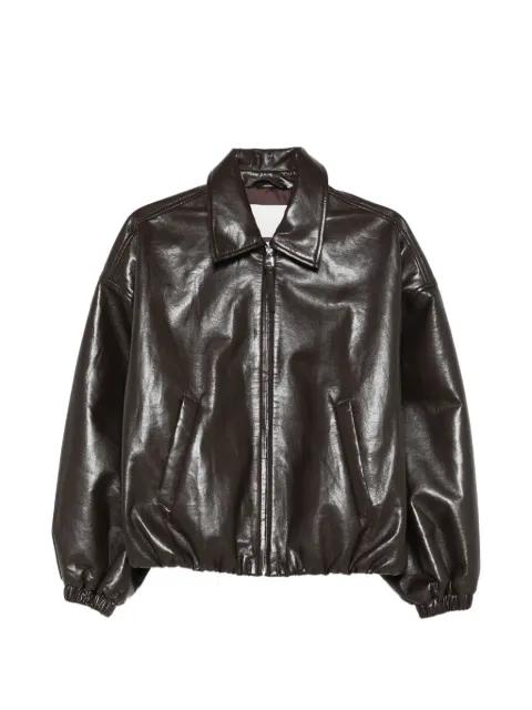 bubble-hem leather bomber jacket by CITIZENS OF HUMANITY