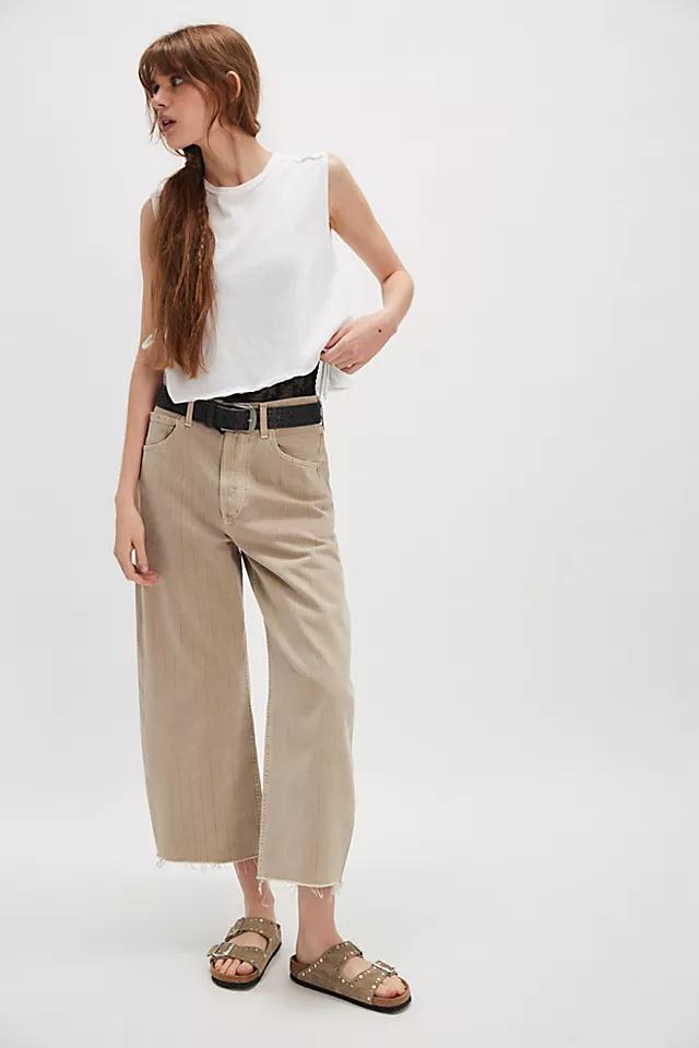 Citizens of Humanity Striped Ayla Raw Hem Cropped Jeans by CITIZENS OF HUMANITY | FREE PEOPLE
