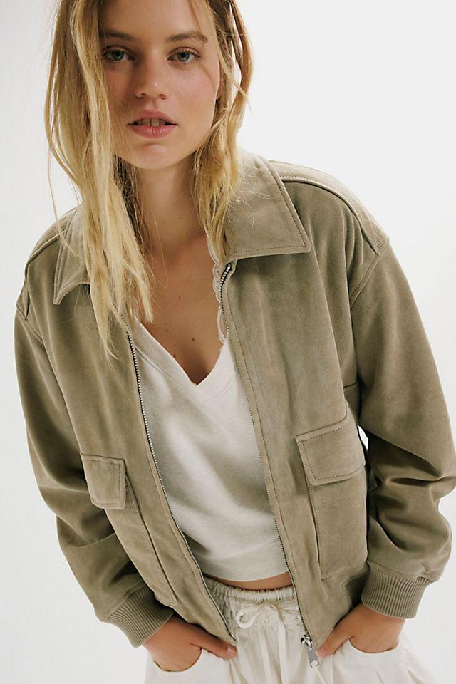 Citizens of Humanity Vivienne Suede Bomber Jacket by CITIZENS OF HUMANITY | FREE PEOPLE