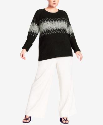 Plus Size Trendy Aria Sweater by CITY CHIC