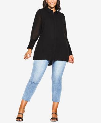 Trendy Plus Size Amelia Tunic Top by CITY CHIC