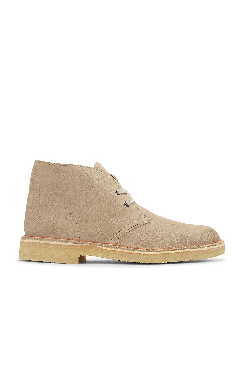 Clarks Desert Boot in San Suede in Beige by CLARKS