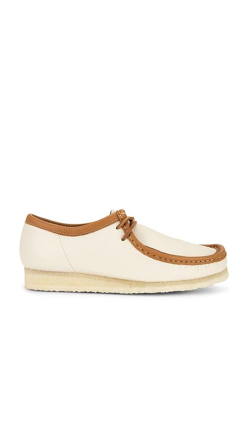 Clarks Wallabee in White by CLARKS