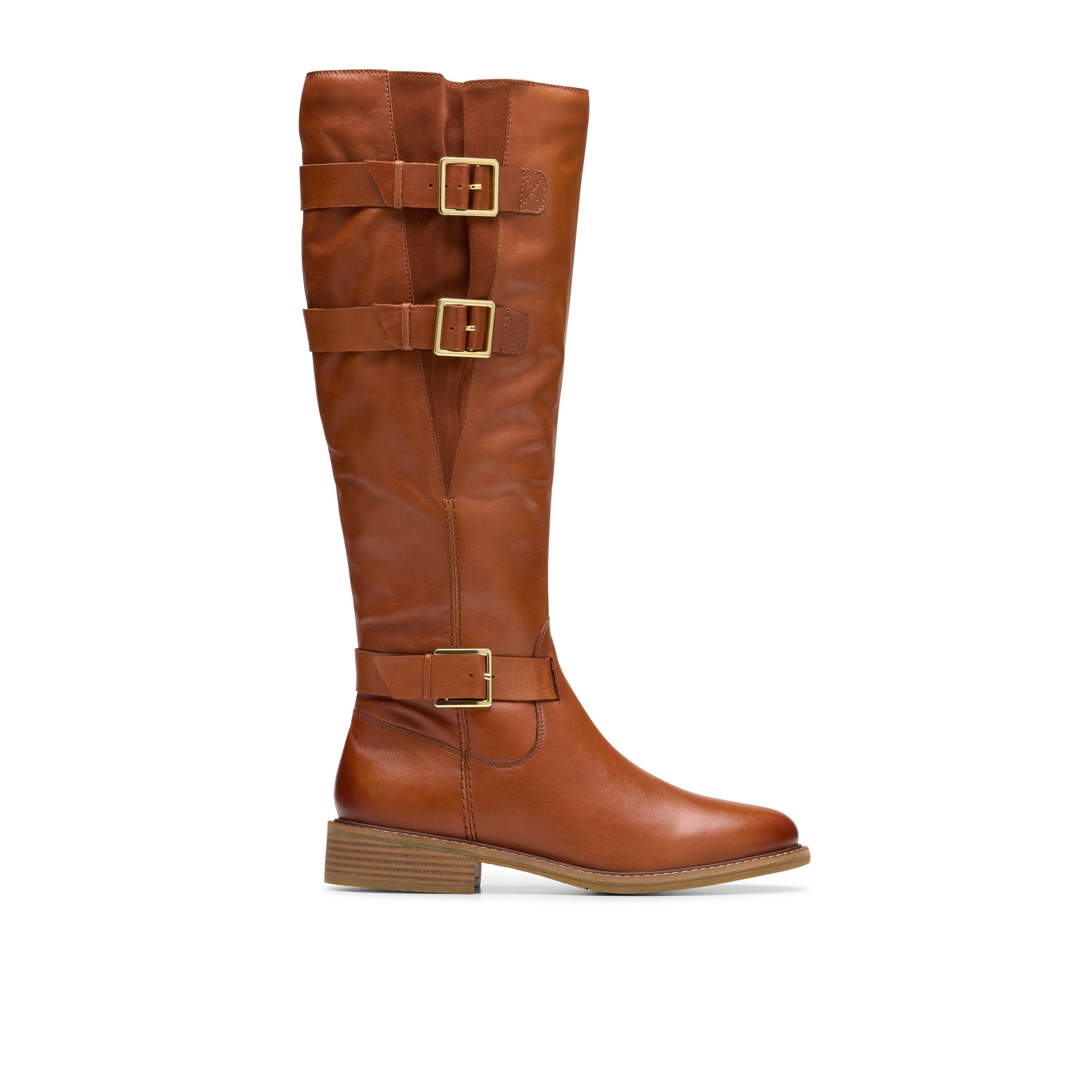 Cologne Up Knee High Boot British Tan Leather Knee High Boots by CLARKS