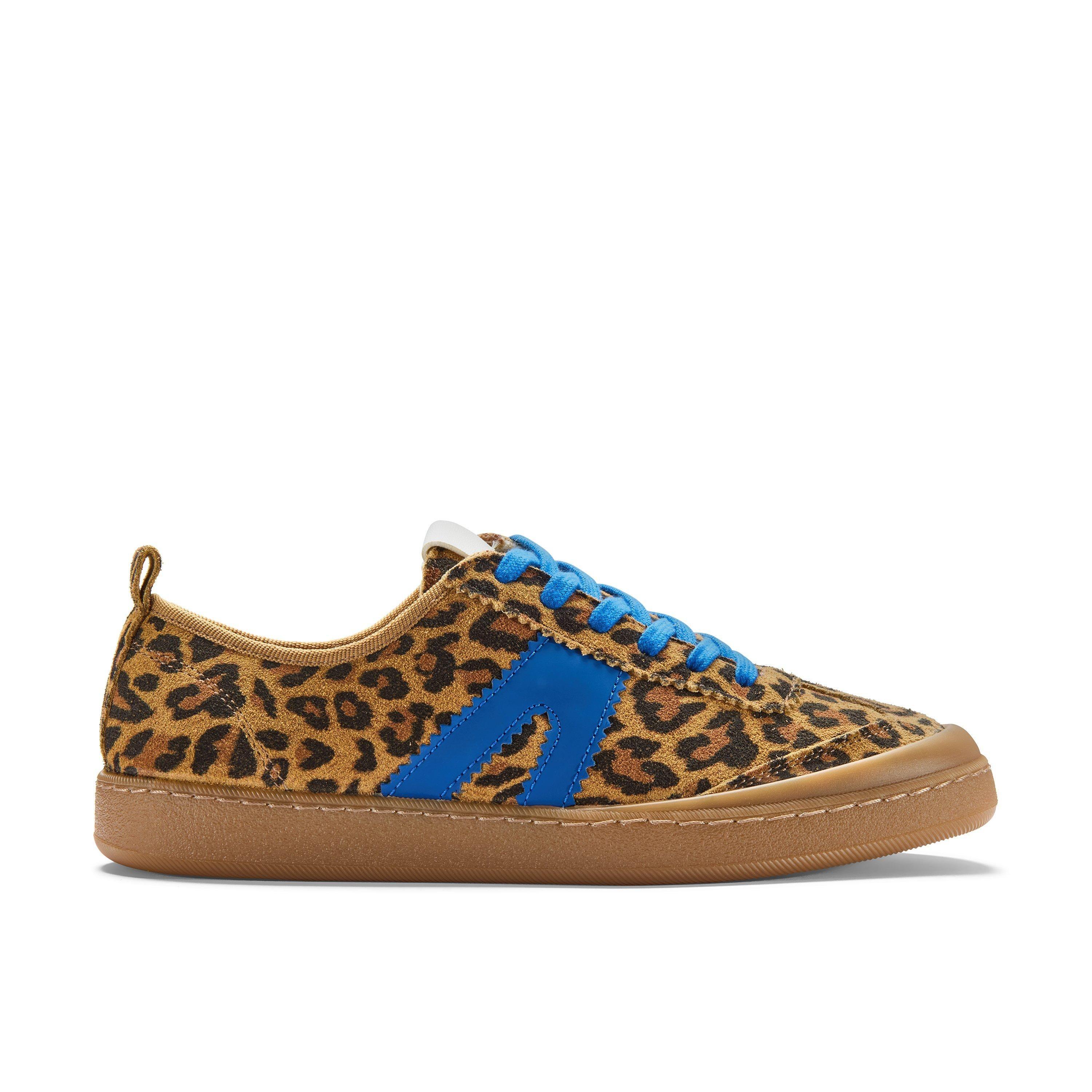 Coralea Lace Leopard Print Combination Trainers by CLARKS