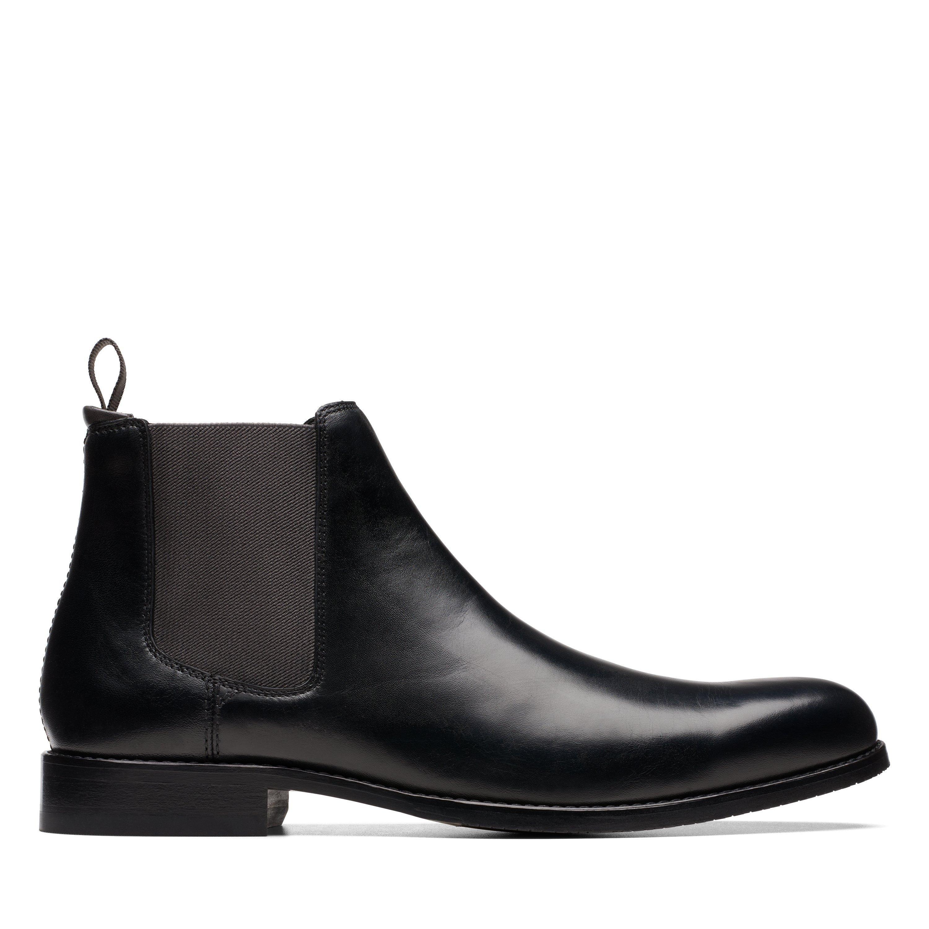 Craft Arlo Top Chelsea Boot Black Leather Boots by CLARKS