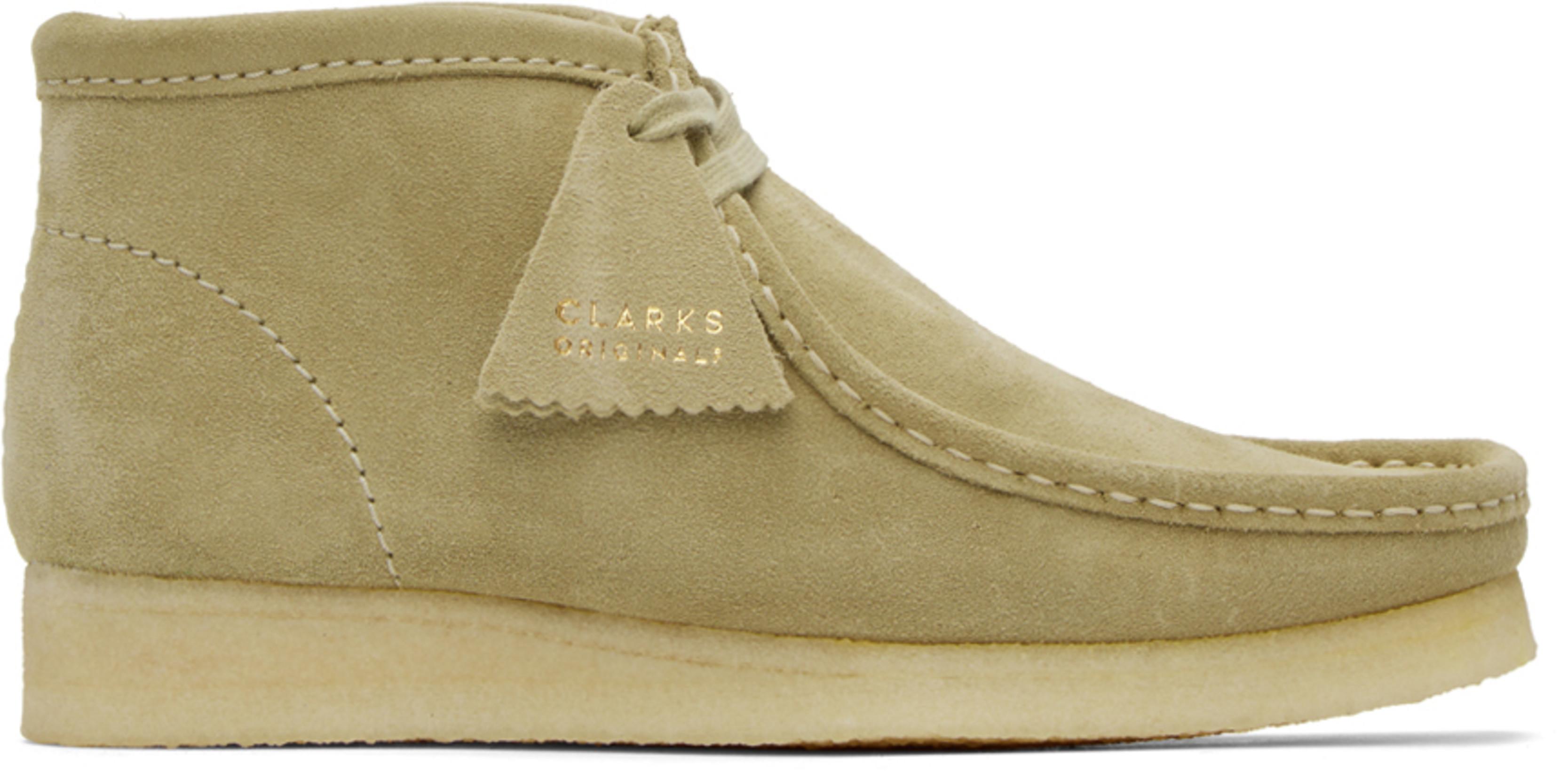 Beige Wallabee Boots by CLARKS ORIGINALS