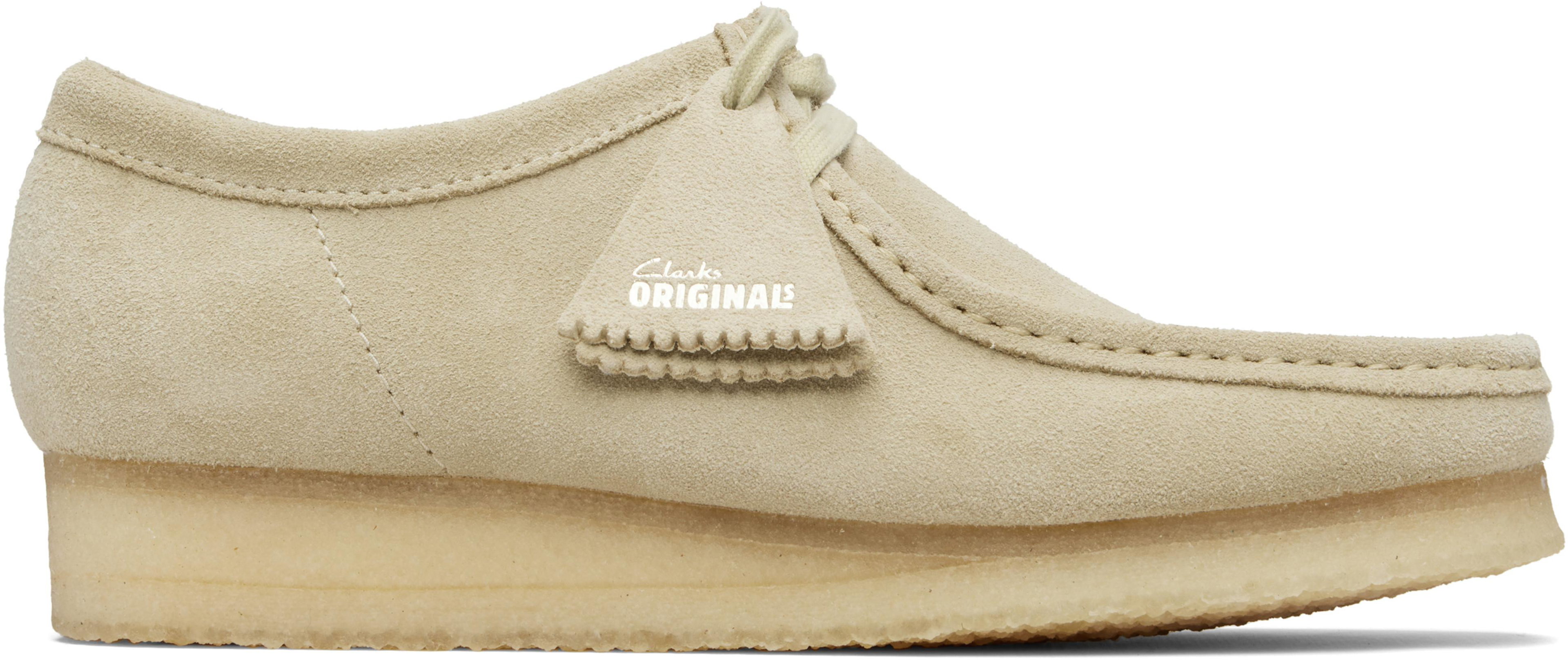 Beige Wallabee Derbys by CLARKS ORIGINALS