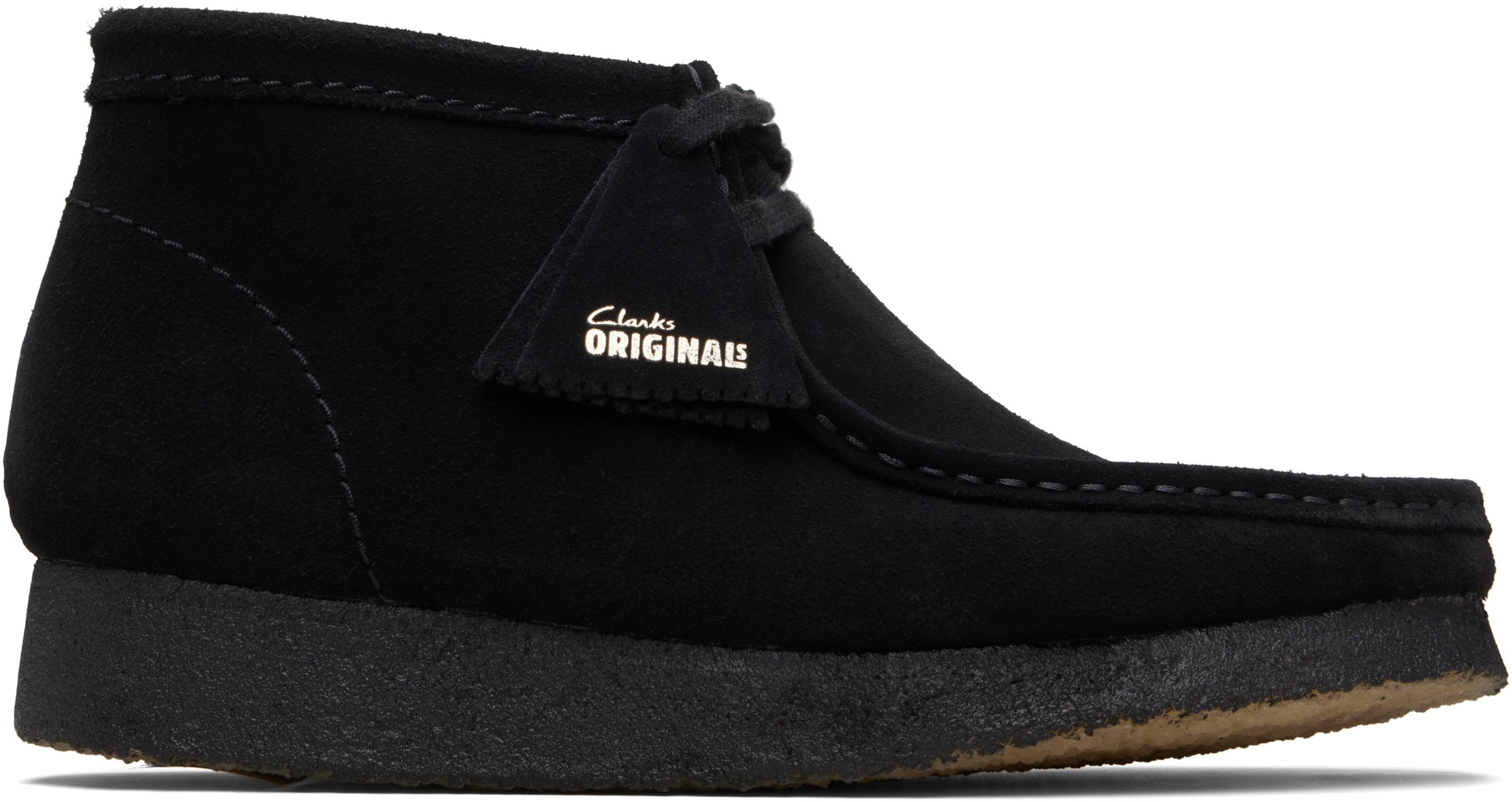 Black Wallabee Desert Boots by CLARKS ORIGINALS