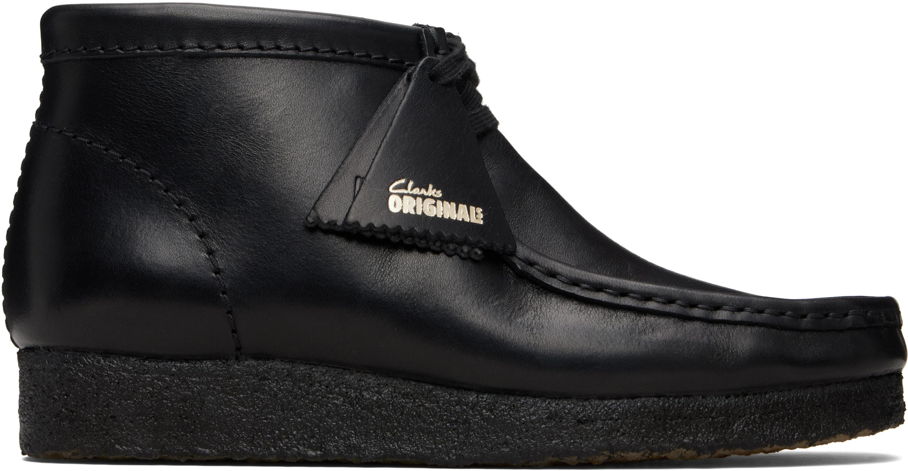 Black Wallabee Desert Boots by CLARKS ORIGINALS