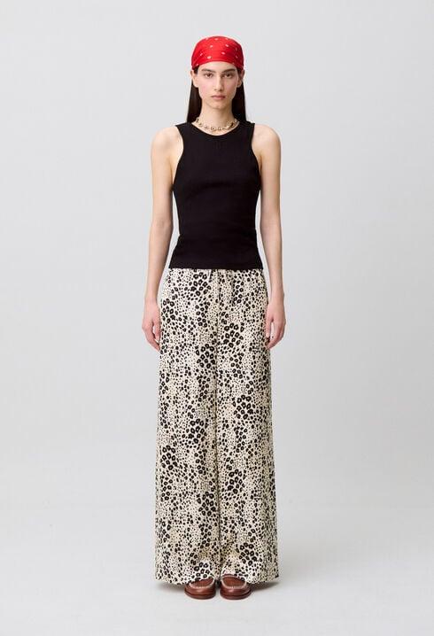 Animal print satin trousers by CLAUDIE PIERLOT