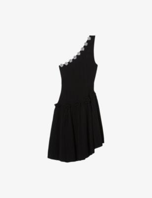 Asymmetric Crochet-Flower Knitted Mini Dress by CLAUDIE PIERLOT