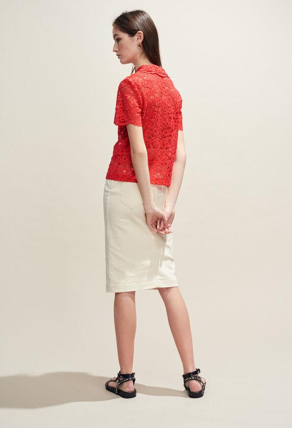 Belange Lace top with Peter Pan collar by CLAUDIE PIERLOT