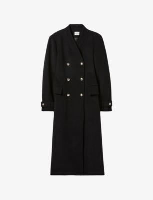 Belted-Waist Double-Breasted Wool-Blend Coat by CLAUDIE PIERLOT Belted-Waist Double-Breasted Wool-Blend Coat by CLAUDIE PIERLOT