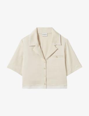 Boxy Short-Sleeve Satin Shirt by CLAUDIE PIERLOT