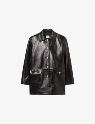 Button-Down Relaxed-Fit Leather Jacket by CLAUDIE PIERLOT