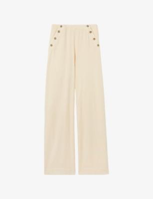 Button-Up Wide-Leg Mid-Rise Denim Jeans by CLAUDIE PIERLOT