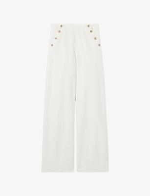 Button-Up Wide-Leg Mid-Rise Denim Jeans by CLAUDIE PIERLOT