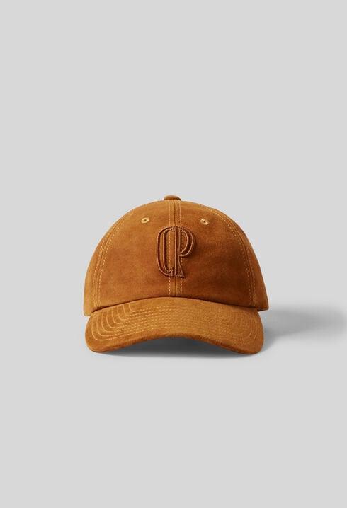 CP leather monogram embroidered cap by CLAUDIE PIERLOT