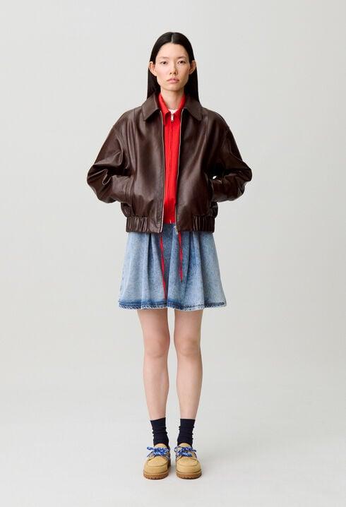 Casual shiny leather jacket by CLAUDIE PIERLOT