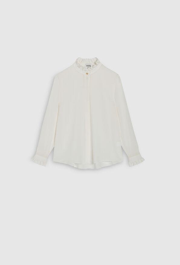 Chabinebis - White shirt with wavy collar by CLAUDIE PIERLOT