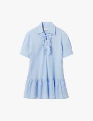 Checked Lace-Up Cotton Mini Dress by CLAUDIE PIERLOT