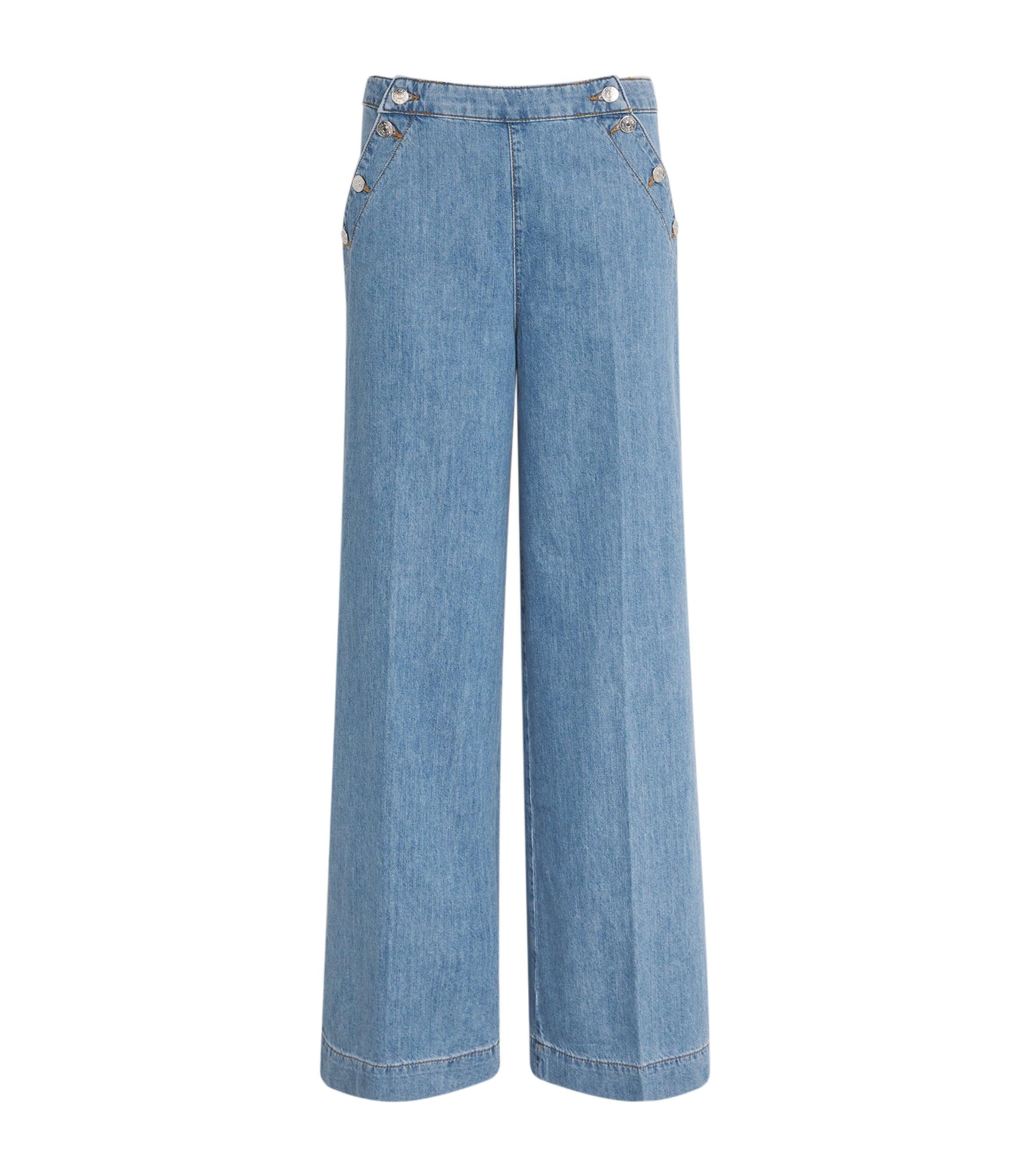 Claudie Pierlot Button-Up-Panel Wide-Leg Jeans by CLAUDIE PIERLOT