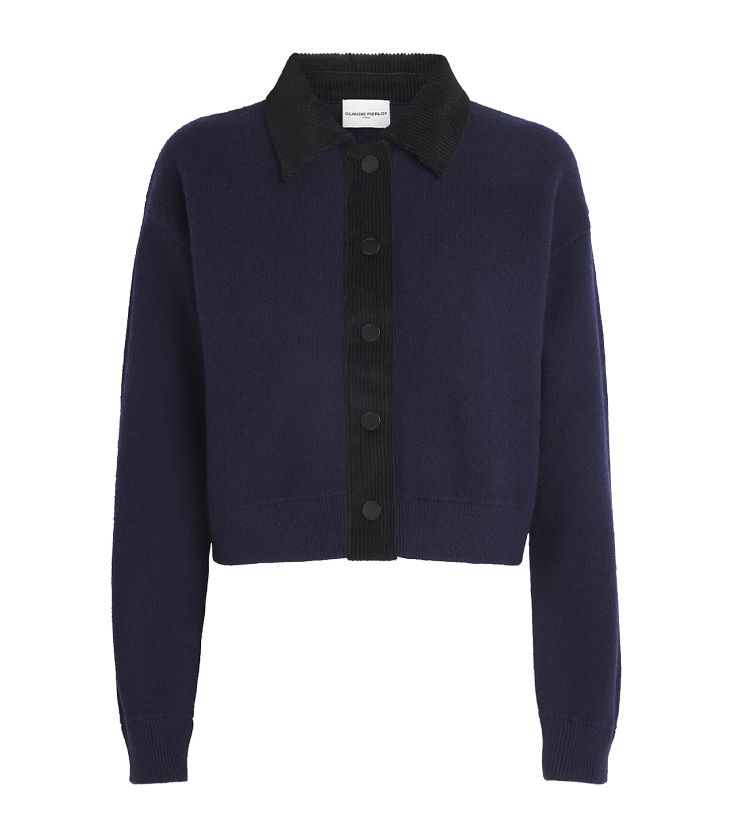 Claudie Pierlot Corduroy-Collar Cardigan by CLAUDIE PIERLOT