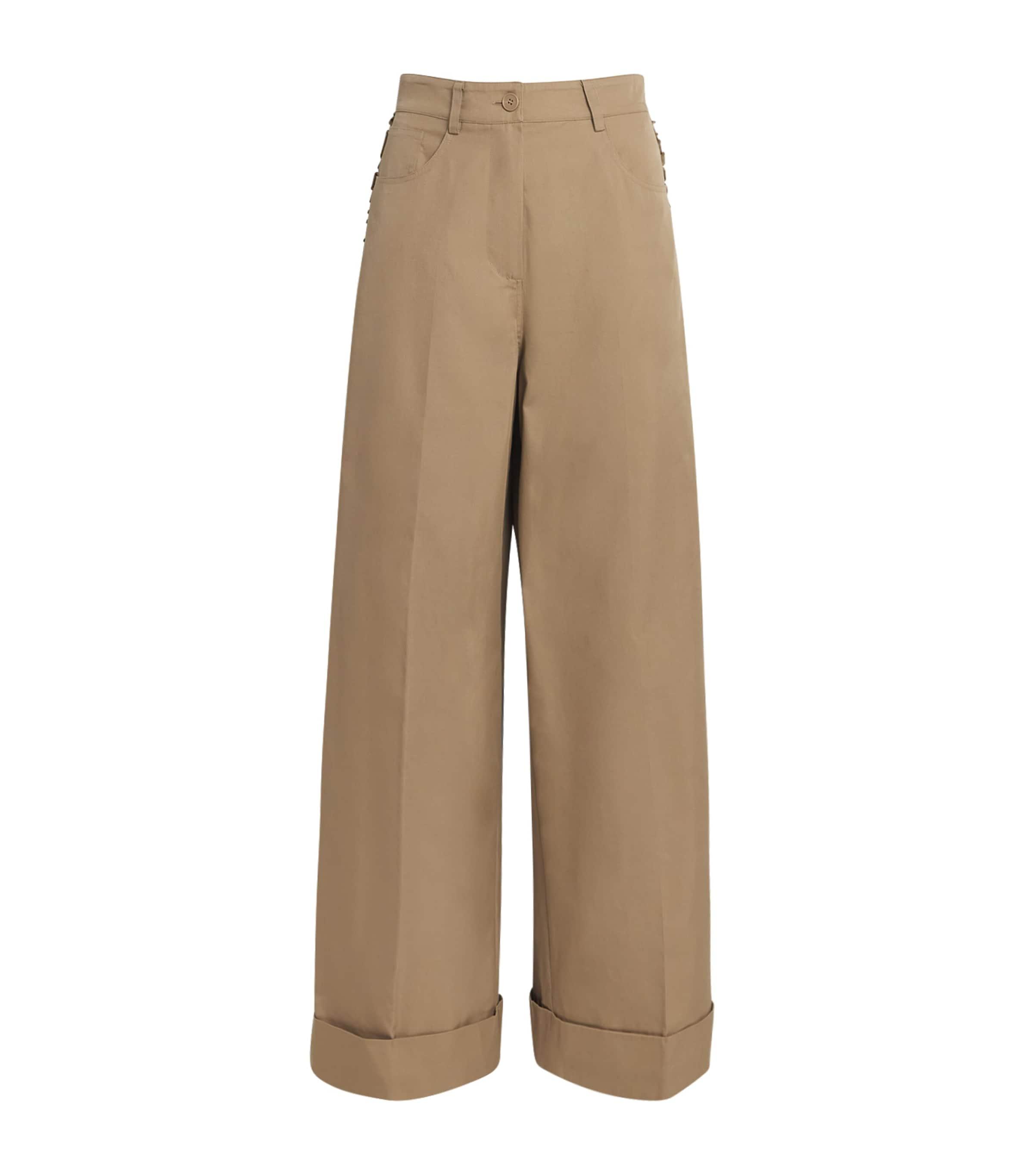 Claudie Pierlot Cotton-Blend Wide-Leg Trousers by CLAUDIE PIERLOT