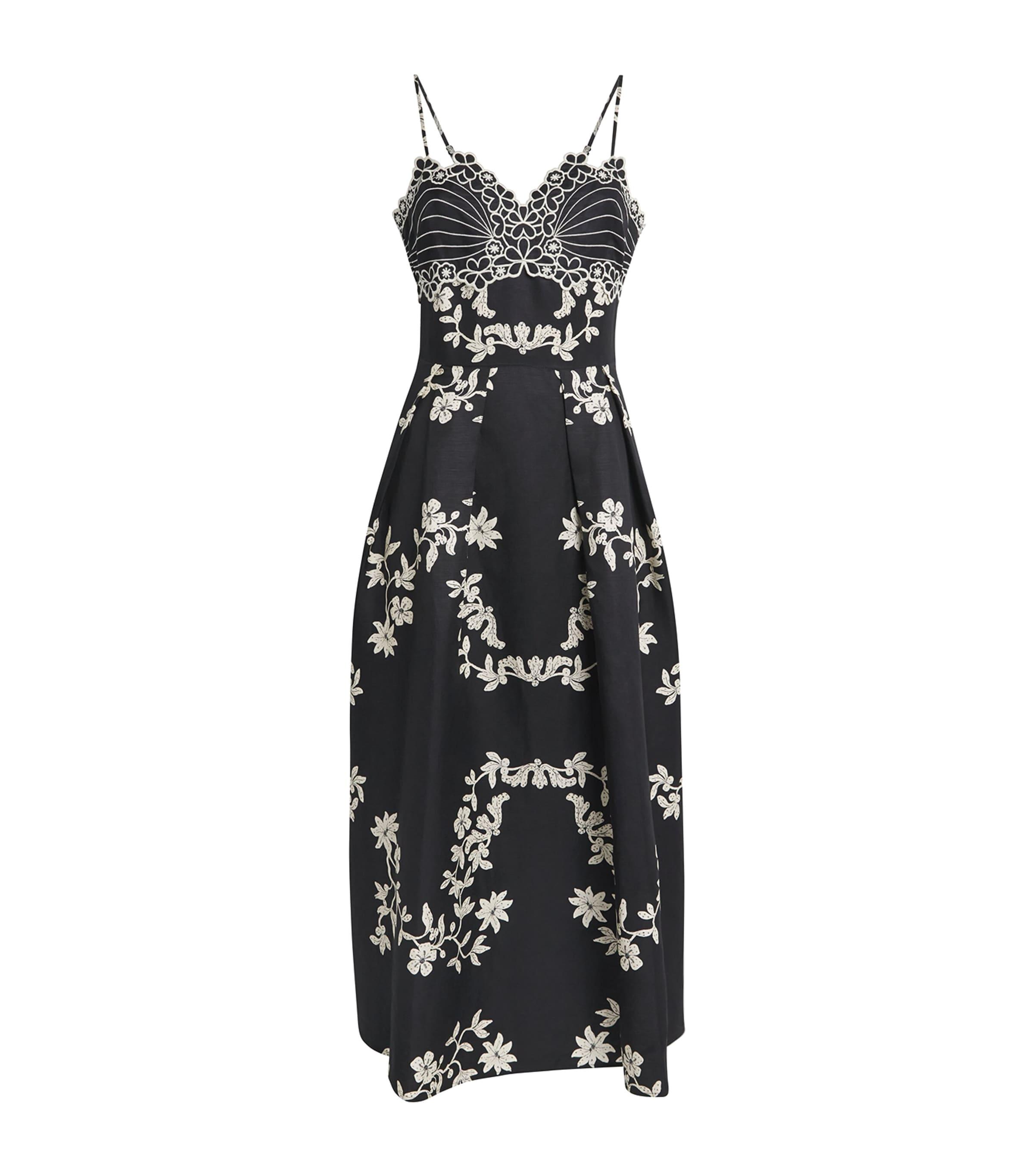 Claudie Pierlot Embroidered Floral Midi Dress by CLAUDIE PIERLOT