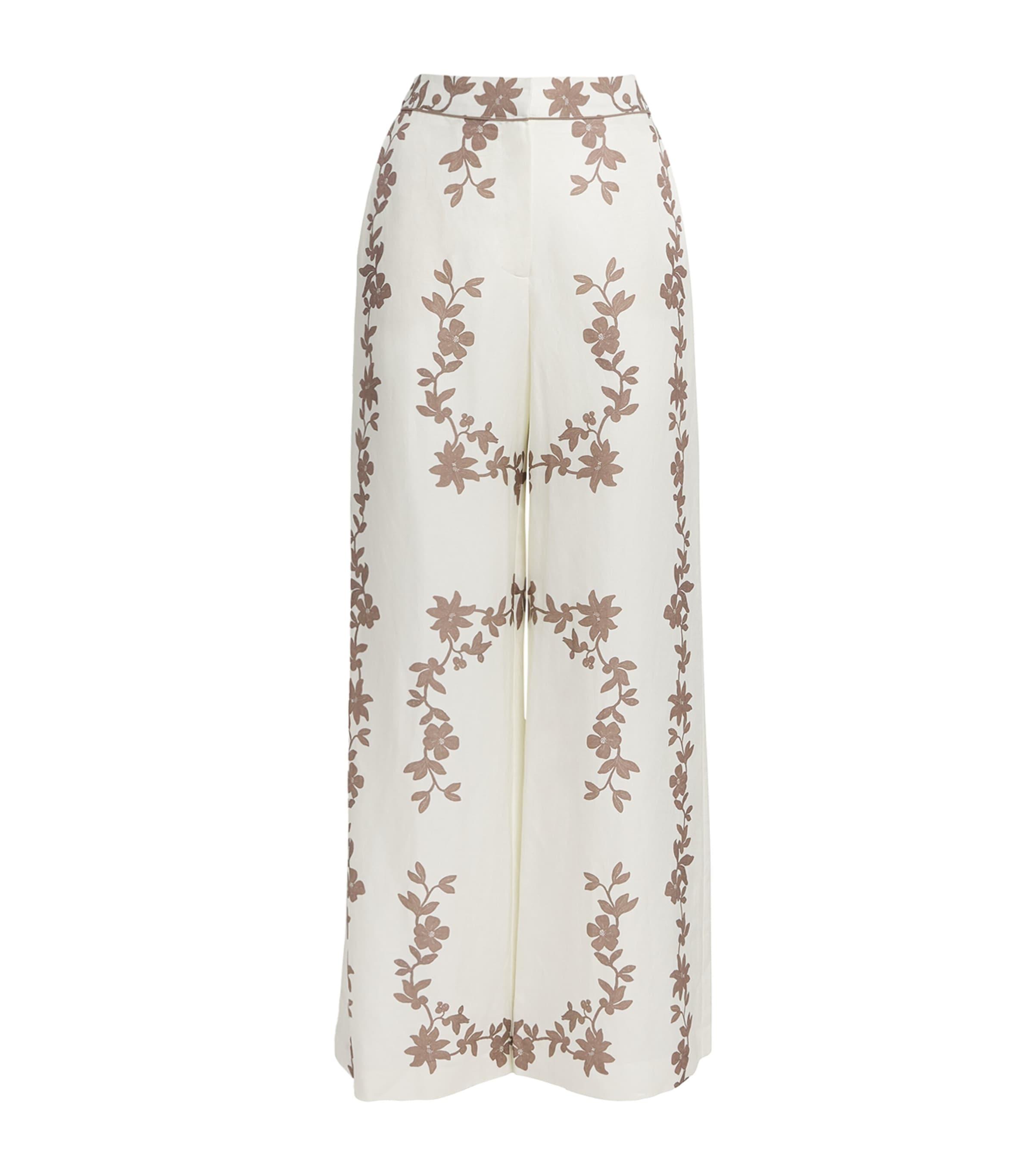 Claudie Pierlot Floral Print Wide-Leg Trousers by CLAUDIE PIERLOT