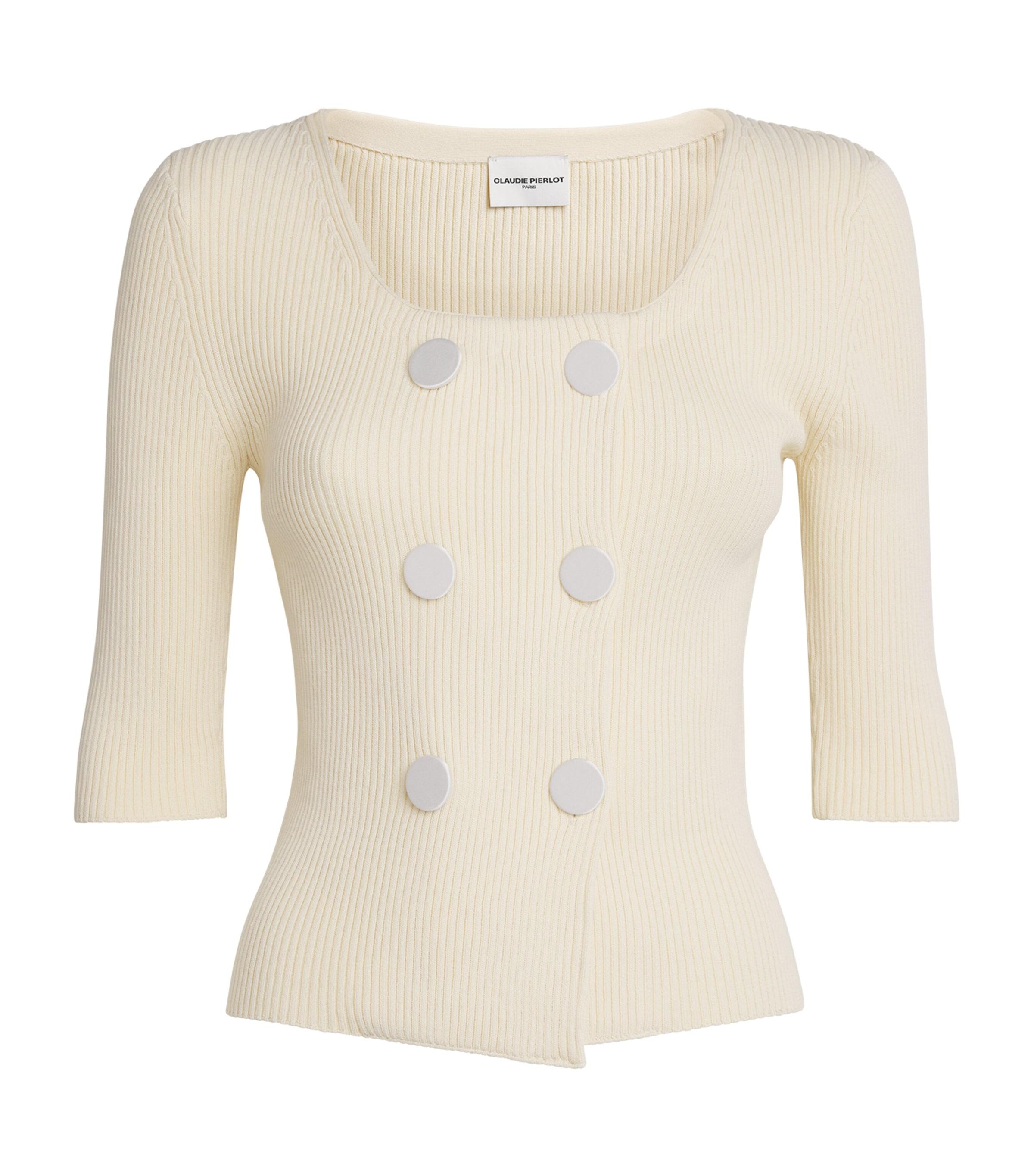 Claudie Pierlot Knitted Button-Up Top by CLAUDIE PIERLOT