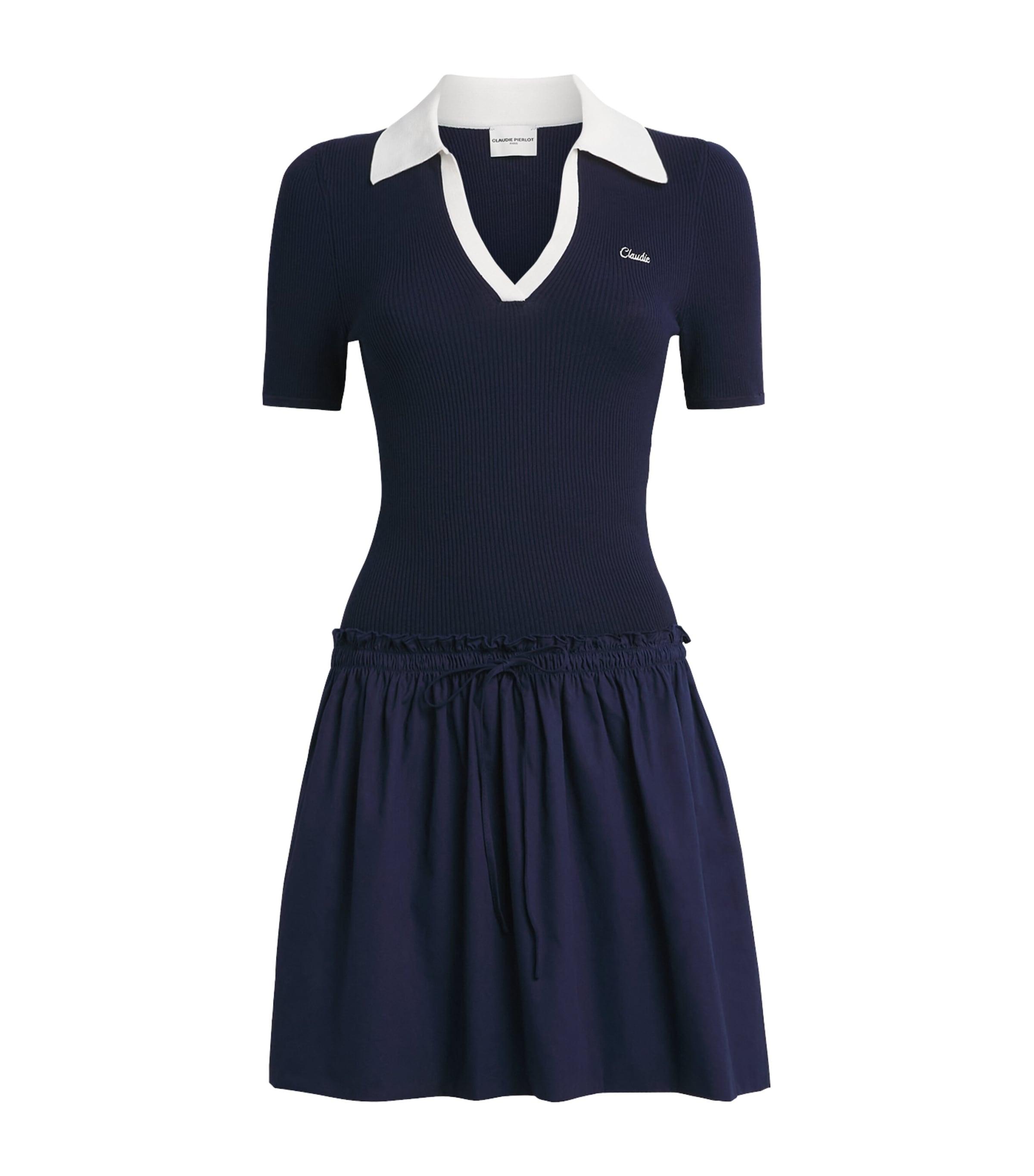 Claudie Pierlot Knitted Polo Mini Dress by CLAUDIE PIERLOT