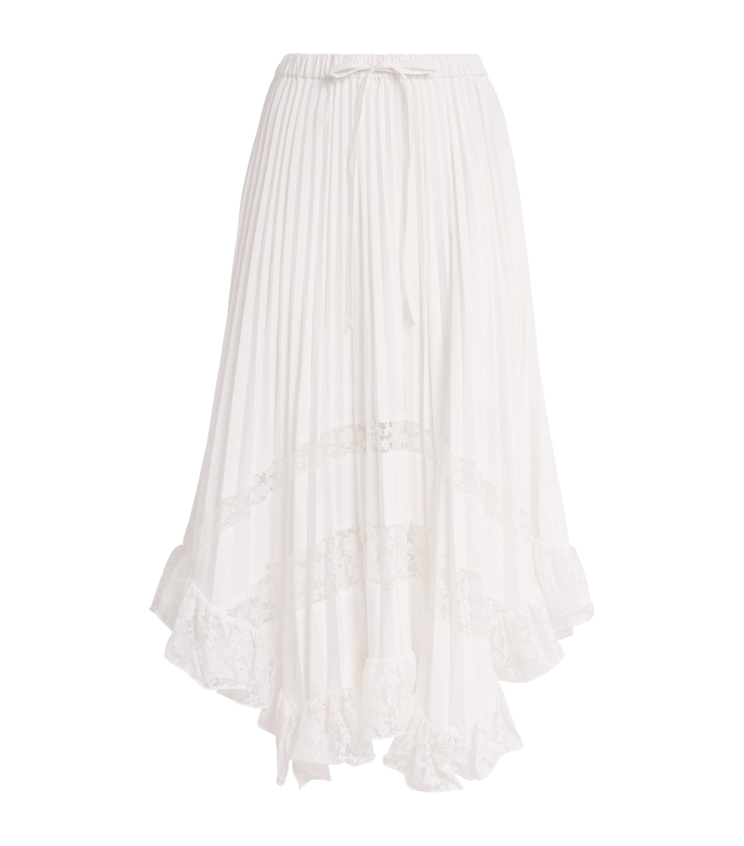 Claudie Pierlot Lace-Insert Midi Skirt by CLAUDIE PIERLOT
