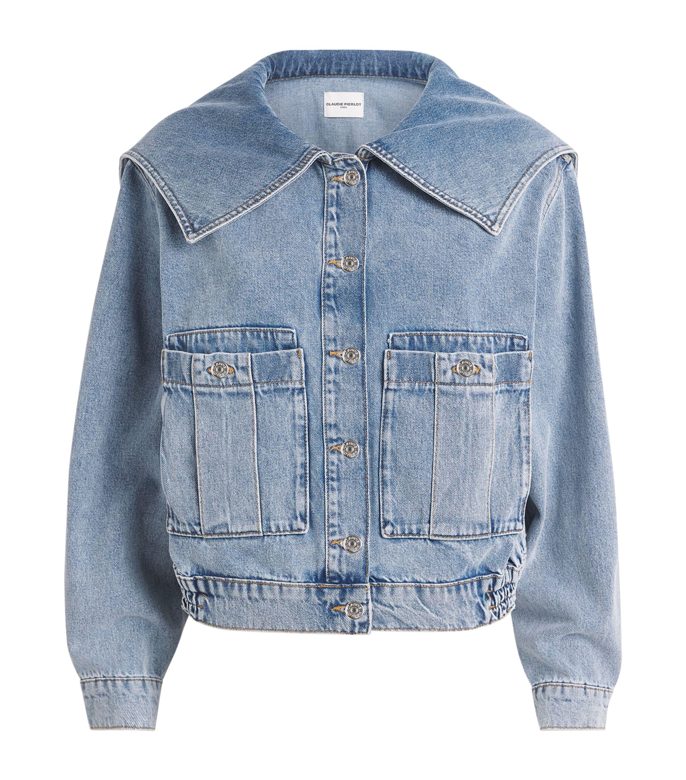 Claudie Pierlot Oversized Collar Denim Jacket by CLAUDIE PIERLOT