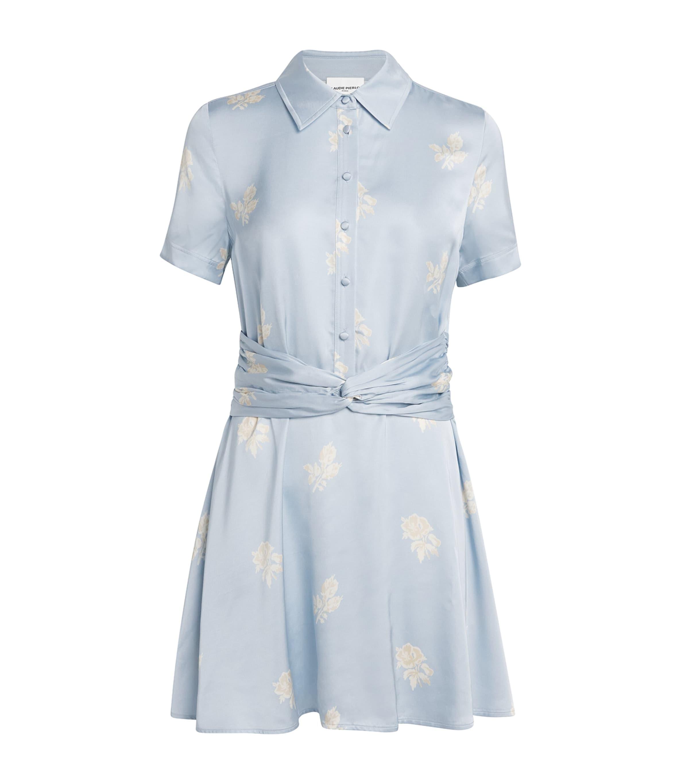 Claudie Pierlot Satin Floral Mini Dress by CLAUDIE PIERLOT