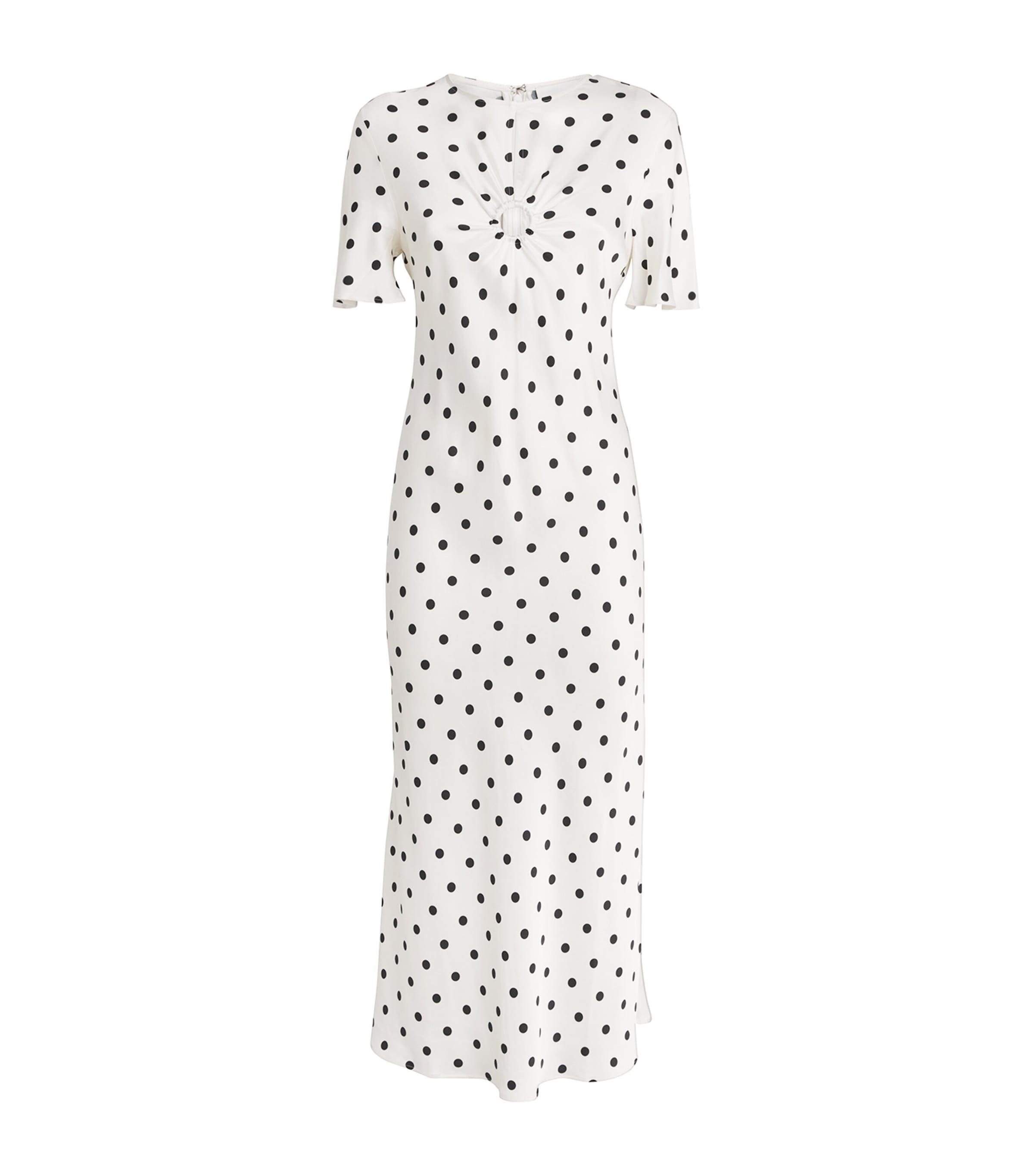 Claudie Pierlot Satin Polka-Dot Maxi Dress by CLAUDIE PIERLOT
