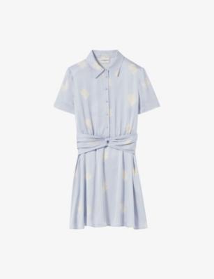 Collared Floral-Print Satin Mini Dress by CLAUDIE PIERLOT