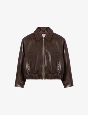 Collared Zip-Up Leather Jacket by CLAUDIE PIERLOT