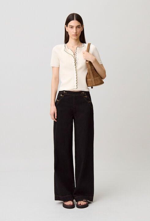 Contrast knit cardigan by CLAUDIE PIERLOT