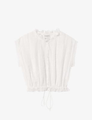 Cropped Lace-Trim Cotton-Blend Blouse by CLAUDIE PIERLOT
