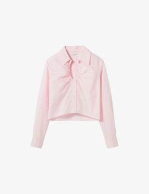 Cropped V-Neck Cotton Shirt by CLAUDIE PIERLOT