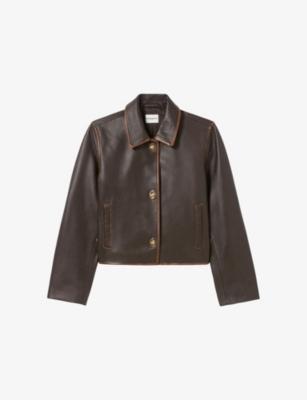 Cropped Vintage Leather Jacket by CLAUDIE PIERLOT