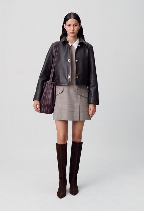 Cropped Vintage Leather Jacket by CLAUDIE PIERLOT