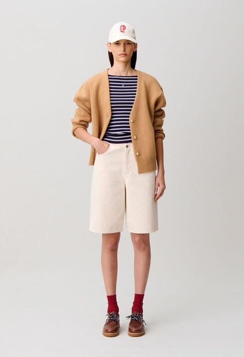 Ecru denim Bermuda shorts by CLAUDIE PIERLOT