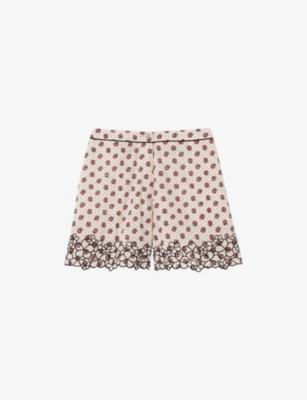 Embroidered Floral-Print Cotton-Poplin Shorts by CLAUDIE PIERLOT