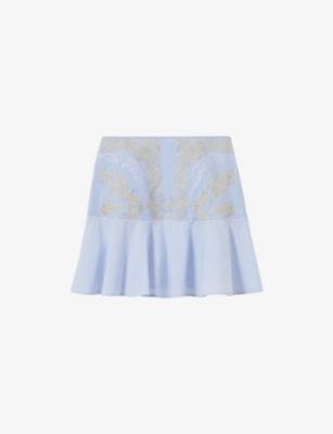 Embroidered Ruffled Cotton Mini Skirt by CLAUDIE PIERLOT