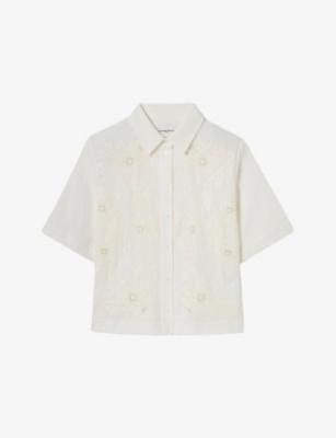 Embroidered Short-Sleeved Cotton-Blend Shirt by CLAUDIE PIERLOT