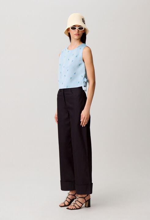 Embroidered satin top by CLAUDIE PIERLOT
