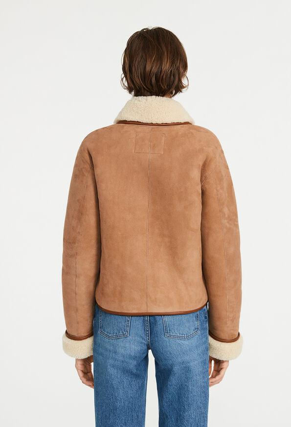 Fanny Shearling suede jacket by CLAUDIE PIERLOT jellibeans